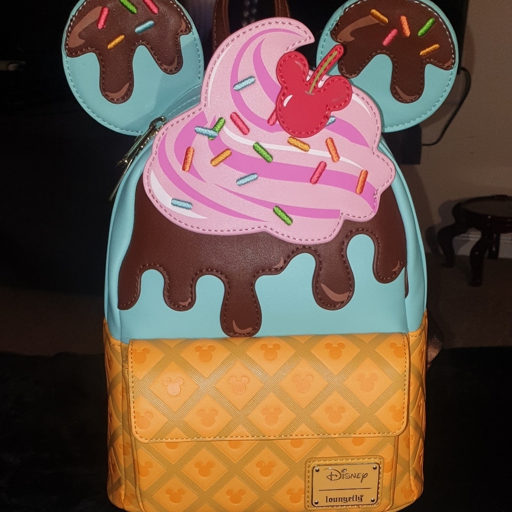Loungefly Mickey and Minnie Ice cream Minibackpack